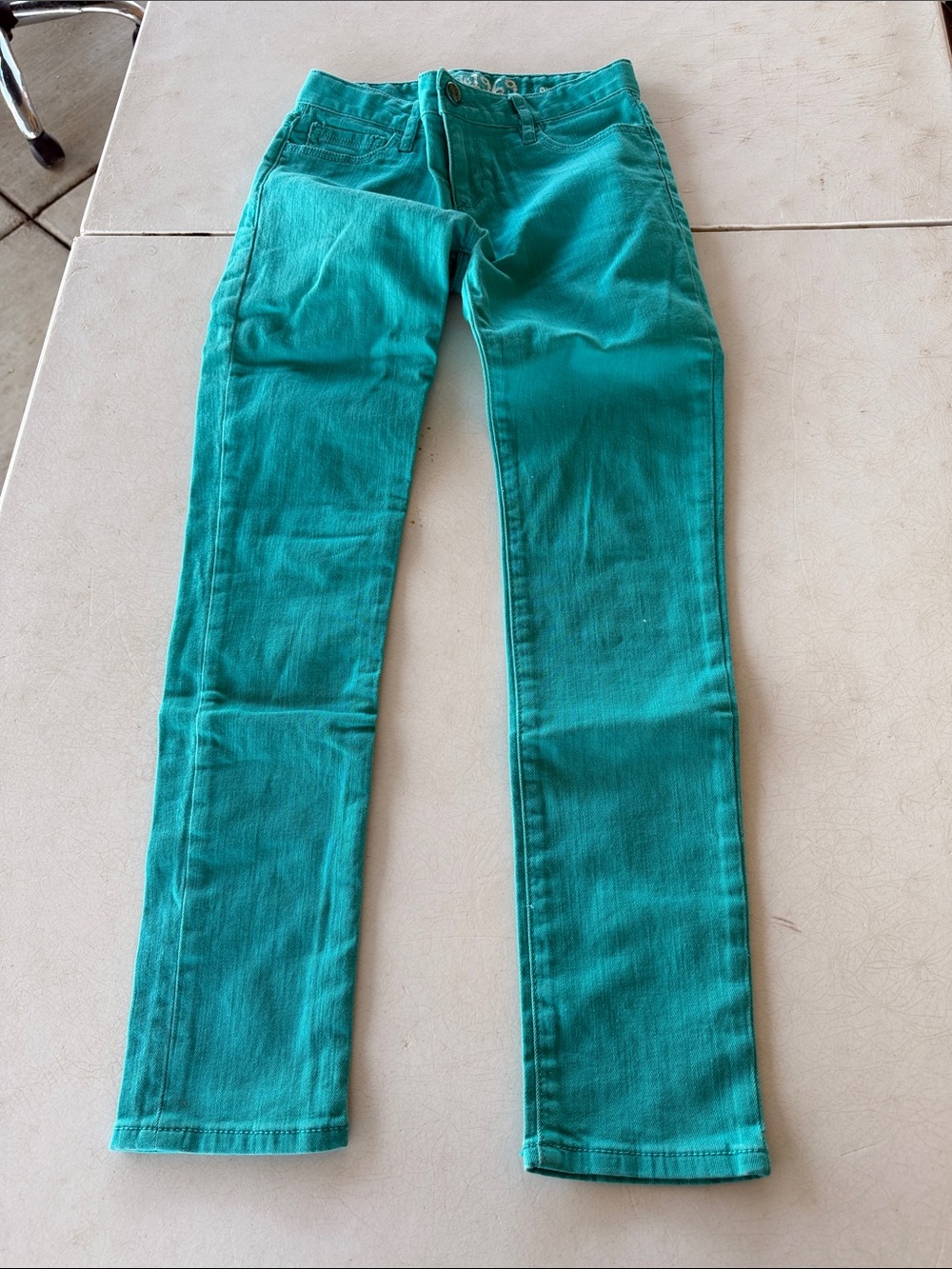 Gap 1969 Kids Teal Super Skinny Jeans - Stretch Slim Fit